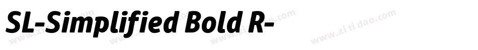SL-Simplified Bold R字体转换